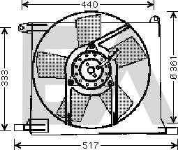 EACLIMA 33V54001 - Вентилатор, охлаждане на двигателя vvparts.bg