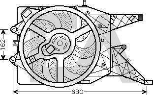EACLIMA 33V54014 - Вентилатор, охлаждане на двигателя vvparts.bg