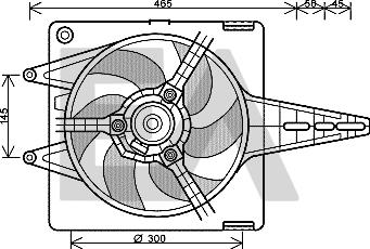 EACLIMA 33V25043 - Вентилатор, охлаждане на двигателя vvparts.bg
