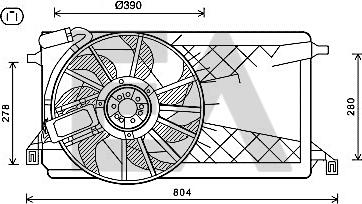 EACLIMA 33V22052 - Вентилатор, охлаждане на двигателя vvparts.bg