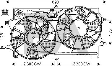 EACLIMA 33V22006 - Вентилатор, охлаждане на двигателя vvparts.bg