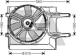 EACLIMA 33V77007 - Вентилатор, охлаждане на двигателя vvparts.bg