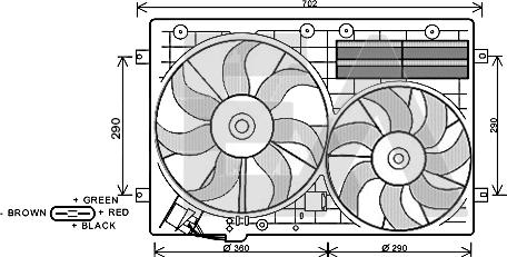 EACLIMA 33V77025 - Вентилатор, охлаждане на двигателя vvparts.bg