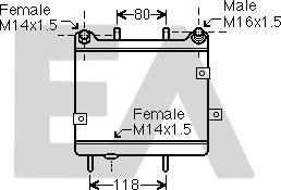 EACLIMA 37G50025 - Маслен радиатор, двигателно масло vvparts.bg