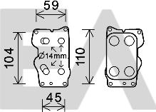 EACLIMA 37G10005 - Маслен радиатор, двигателно масло vvparts.bg
