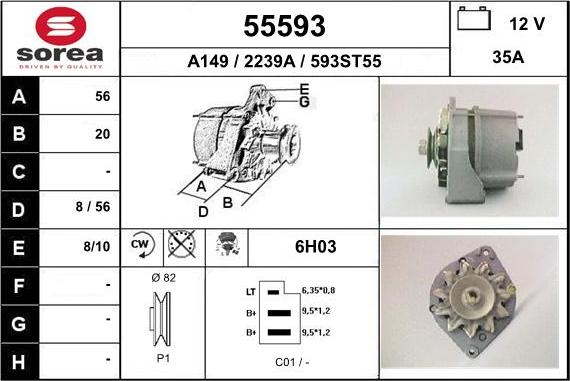 EAI 55593 - Генератор vvparts.bg