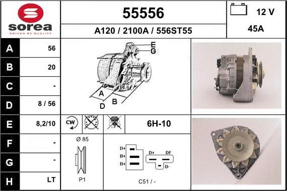 EAI 55556 - Генератор vvparts.bg