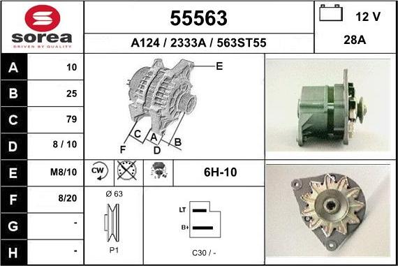 EAI 55563 - Генератор vvparts.bg