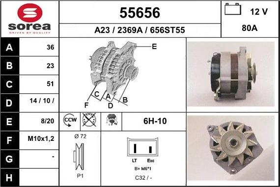 EAI 55656 - Генератор vvparts.bg