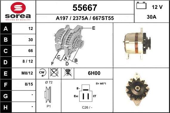 EAI 55667 - Генератор vvparts.bg