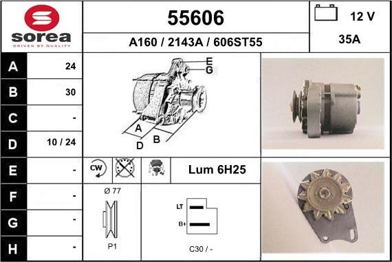 EAI 55606 - Генератор vvparts.bg