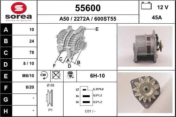 EAI 55600 - Генератор vvparts.bg