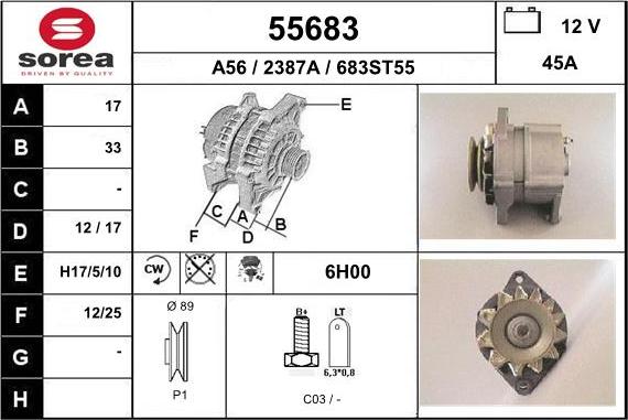 EAI 55683 - Генератор vvparts.bg