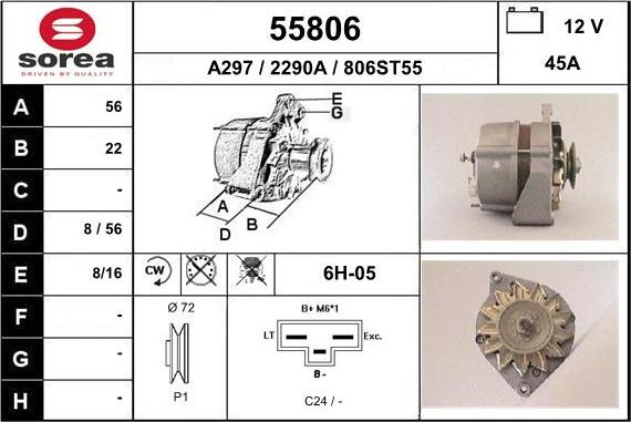 EAI 55806 - Генератор vvparts.bg