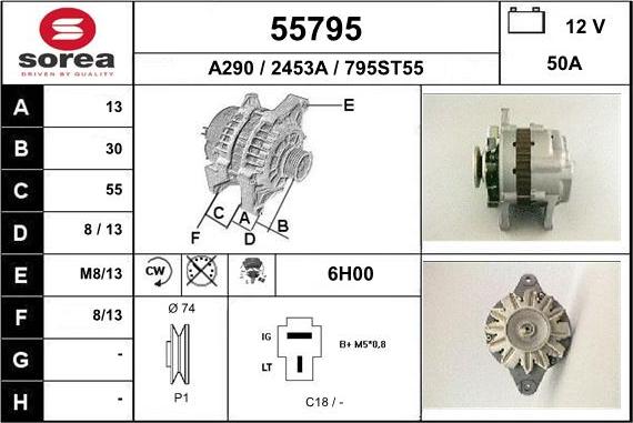 EAI 55795 - Генератор vvparts.bg