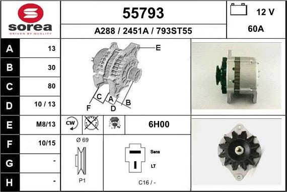 EAI 55793 - Генератор vvparts.bg