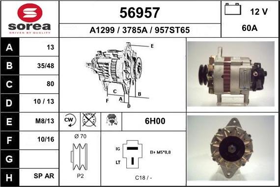 EAI 56957 - Генератор vvparts.bg