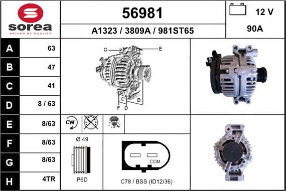 EAI 56981 - Генератор vvparts.bg