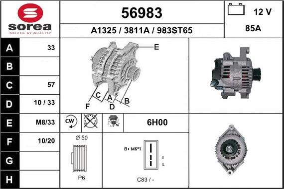 EAI 56983 - Генератор vvparts.bg