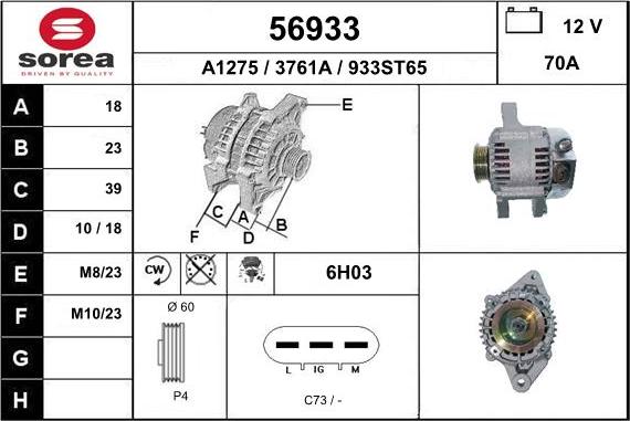 EAI 56933 - Генератор vvparts.bg