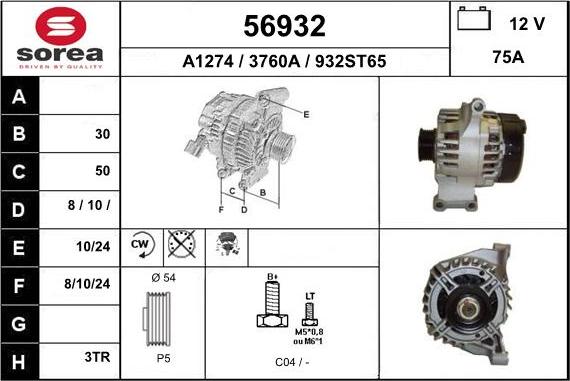 EAI 56932 - Генератор vvparts.bg