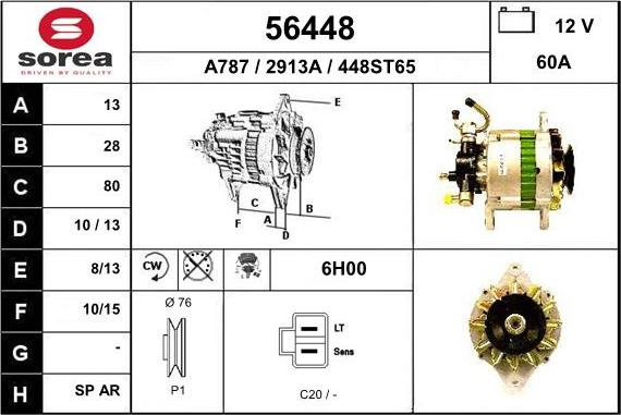 EAI 56448 - Генератор vvparts.bg