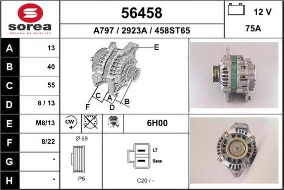 EAI 56458 - Генератор vvparts.bg