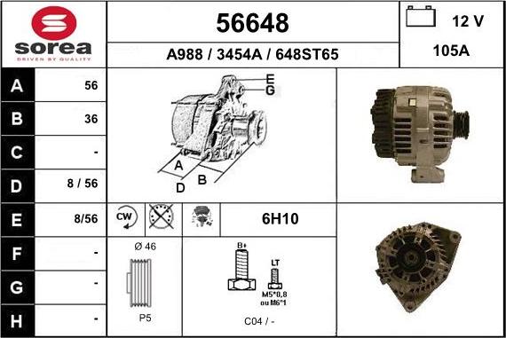 EAI 56648 - Генератор vvparts.bg