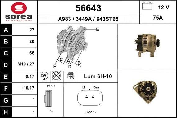 EAI 56643 - Генератор vvparts.bg