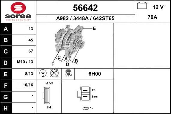 EAI 56642 - Генератор vvparts.bg