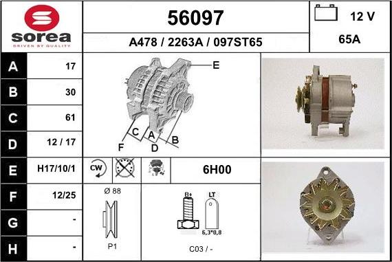 EAI 56097 - Генератор vvparts.bg