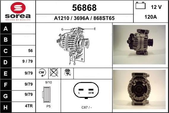 EAI 56868 - Генератор vvparts.bg