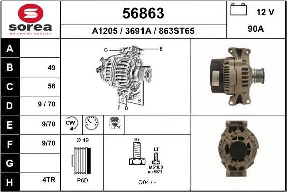 EAI 56863 - Генератор vvparts.bg