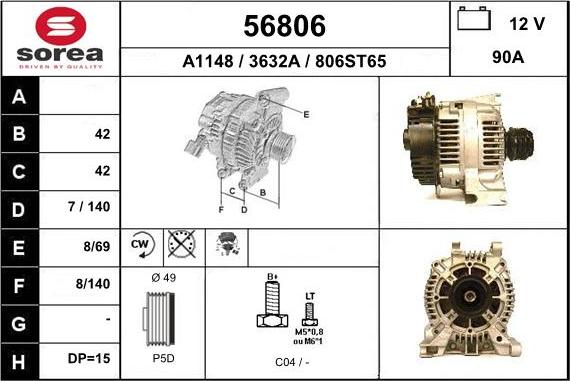 EAI 56806 - Генератор vvparts.bg