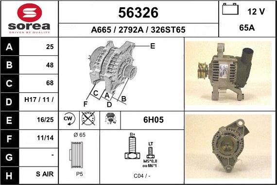 EAI 56326 - Генератор vvparts.bg