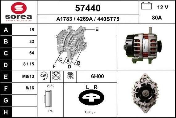 EAI 57440 - Генератор vvparts.bg