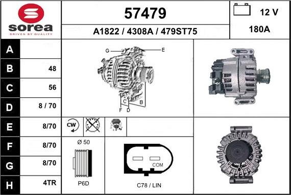 EAI 57479 - Генератор vvparts.bg