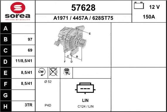 EAI 57628 - Генератор vvparts.bg