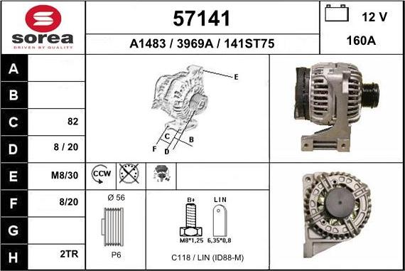 EAI 57141 - Генератор vvparts.bg