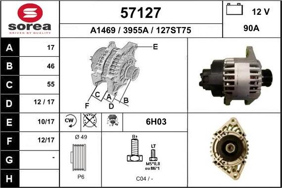 EAI 57127 - Генератор vvparts.bg