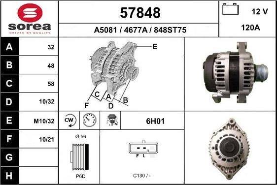 EAI 57848 - Генератор vvparts.bg