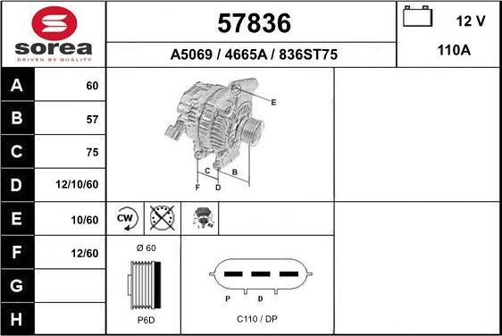 EAI 57836 - Генератор vvparts.bg