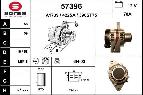 EAI 57396 - Генератор vvparts.bg