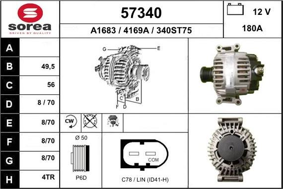 EAI 57340 - Генератор vvparts.bg