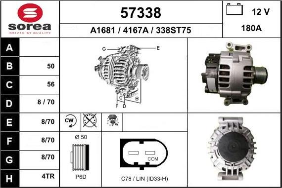 EAI 57338 - Генератор vvparts.bg