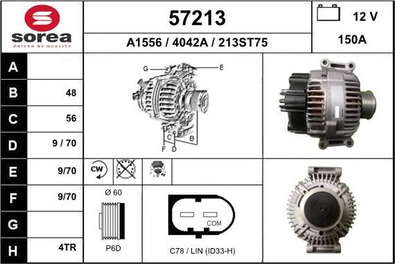 EAI 57213 - Генератор vvparts.bg