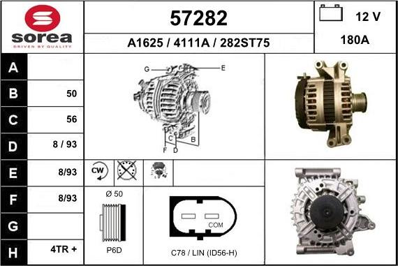 EAI 57282 - Генератор vvparts.bg