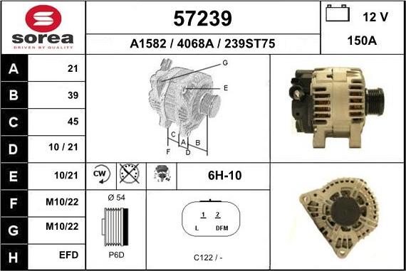 EAI 57239 - Генератор vvparts.bg