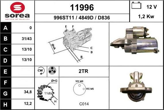 EAI 11996 - Стартер vvparts.bg