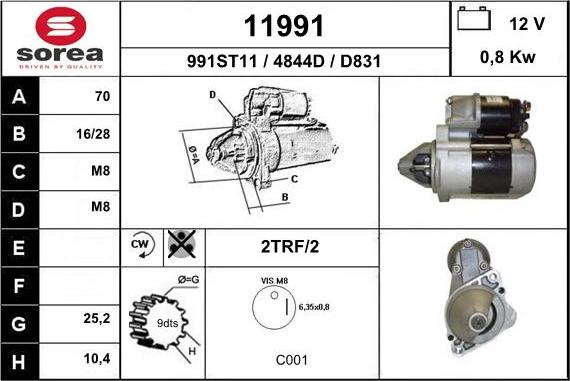 EAI 11991 - Стартер vvparts.bg